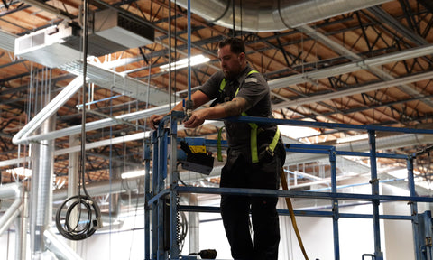 Aluminum piping compressed air installation performed by Advanced Air & Vacuum