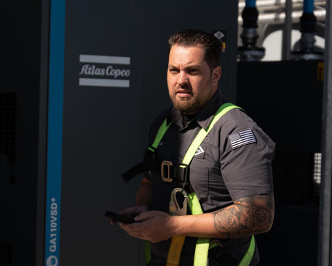 Rotary screw compressed air system installed in San Diego by Advanced Air & Vacuum